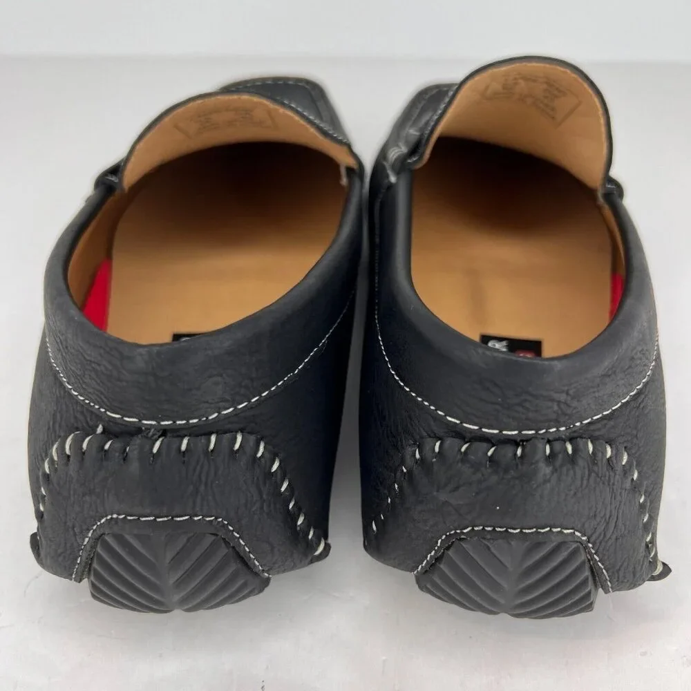 Rocawear Mens Laker Black Faux Leather Comfort Classics Slip On Size 10 Loafers